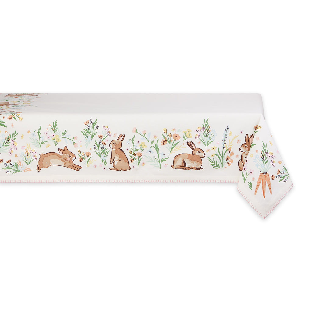 Spring Bunny Hop Printed Tablecloth -  52 x 52"