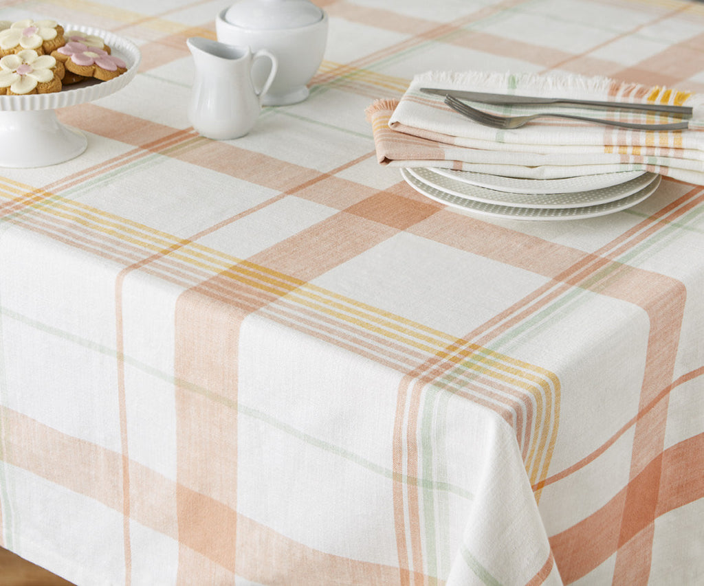 Happy Day Plaid Fringe Napkin