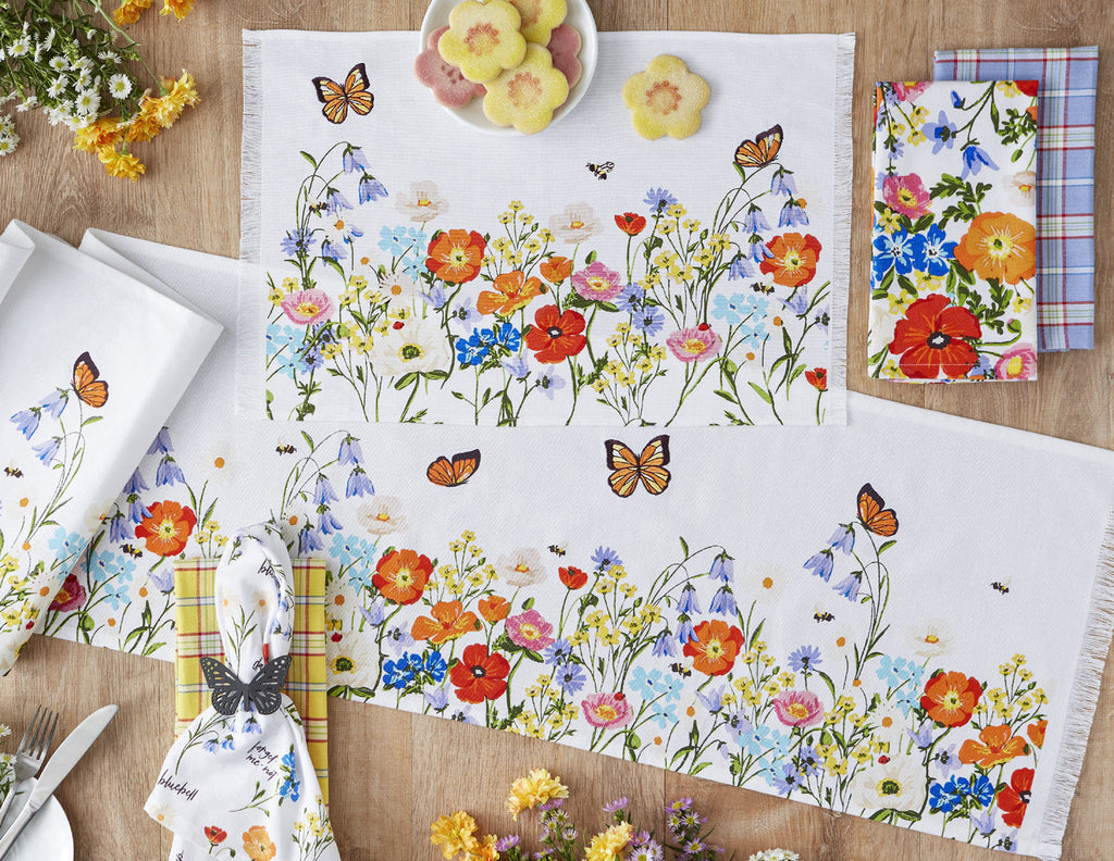 Wildflower Meadow Embellished Table Runner