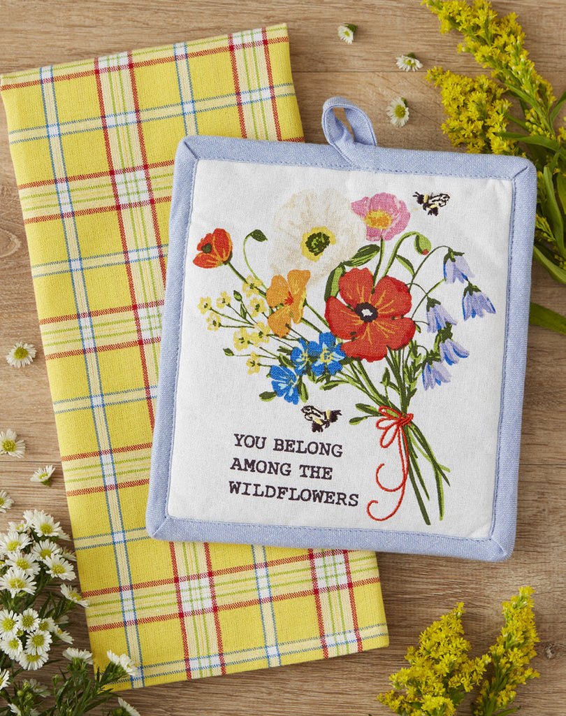 Wildflower Bouquet Potholder Gift Set