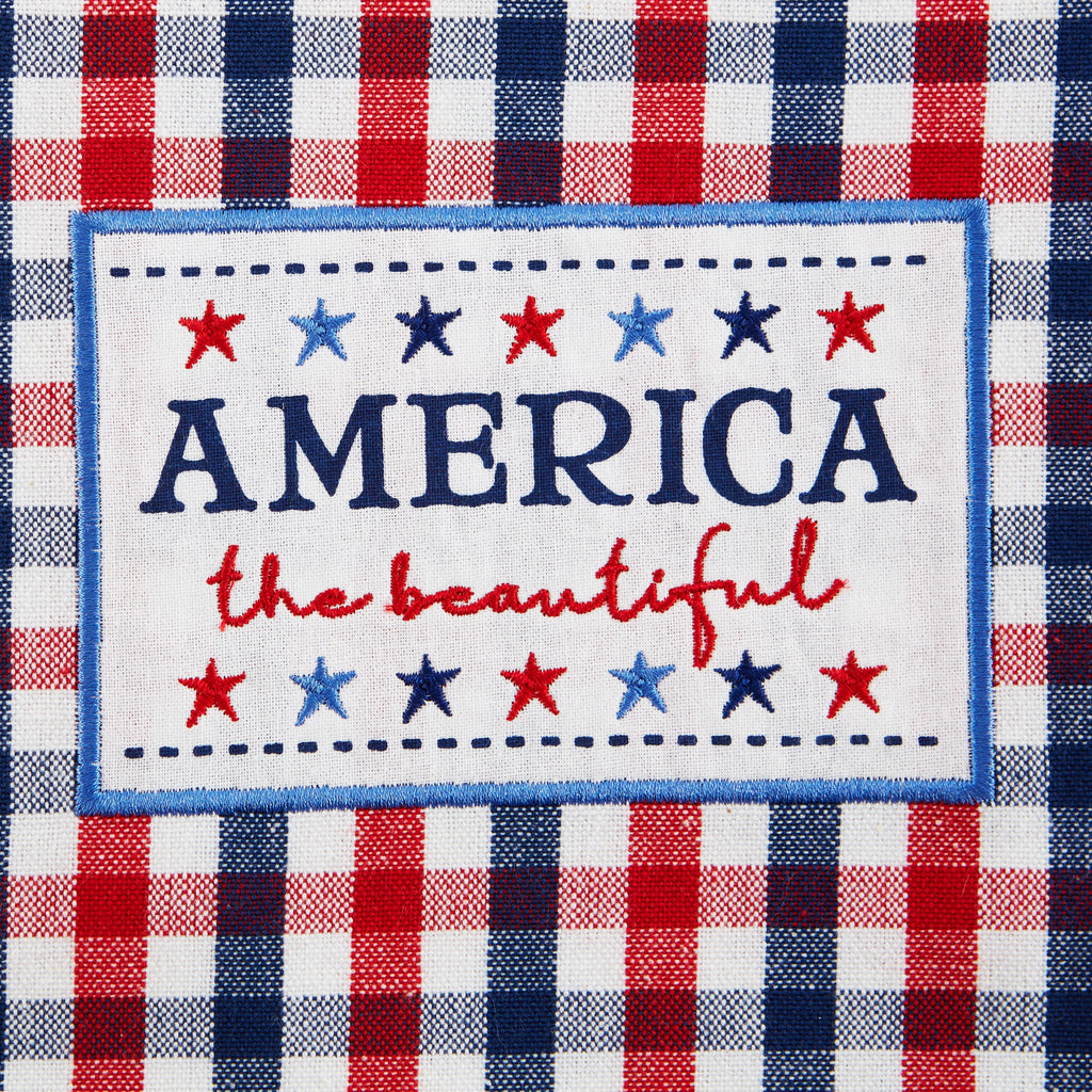 America the Beautiful Embellished Dishtowel