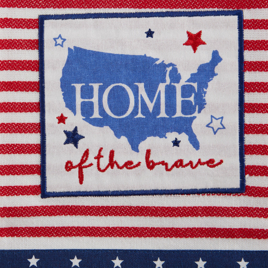 Home of the Brave Embellished Dishtowel