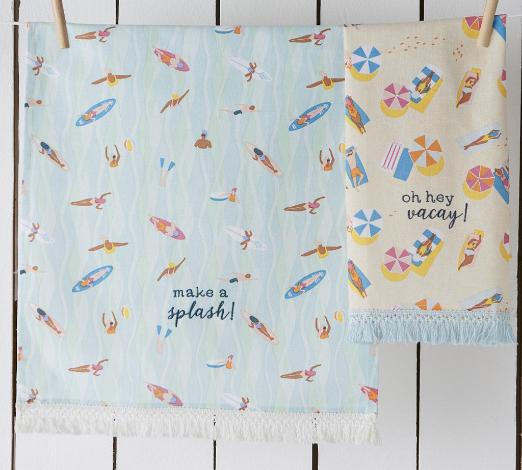 Make a Splash! Embellished Dishtowel