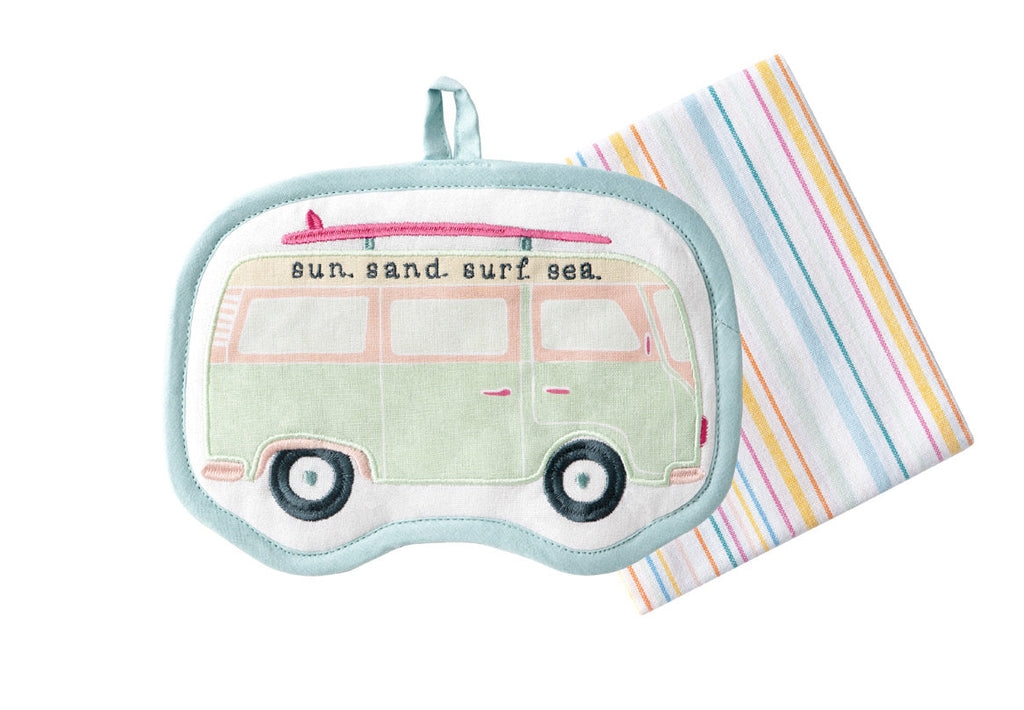 Beach Bus Potholder Gift Set