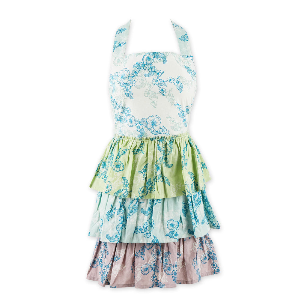 Sweet Floral Ruffle Apron