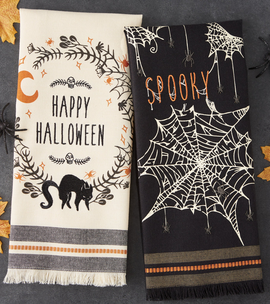 Happy Halloween Highly Embellished Dishtowel