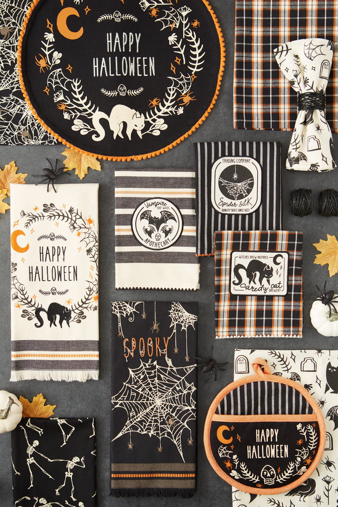 Happy Halloween Highly Embellished Dishtowel