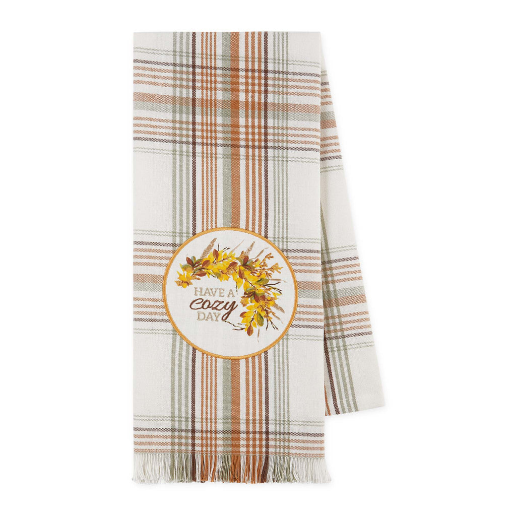 Have A Cozy Day Embellished Dishtowel