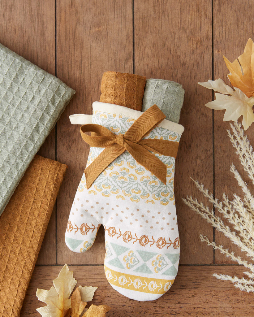 Golden Hour Printed Oven Mitt Gift Set