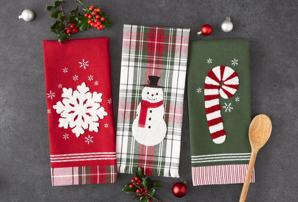 Snowflake Embellished Dishtowel