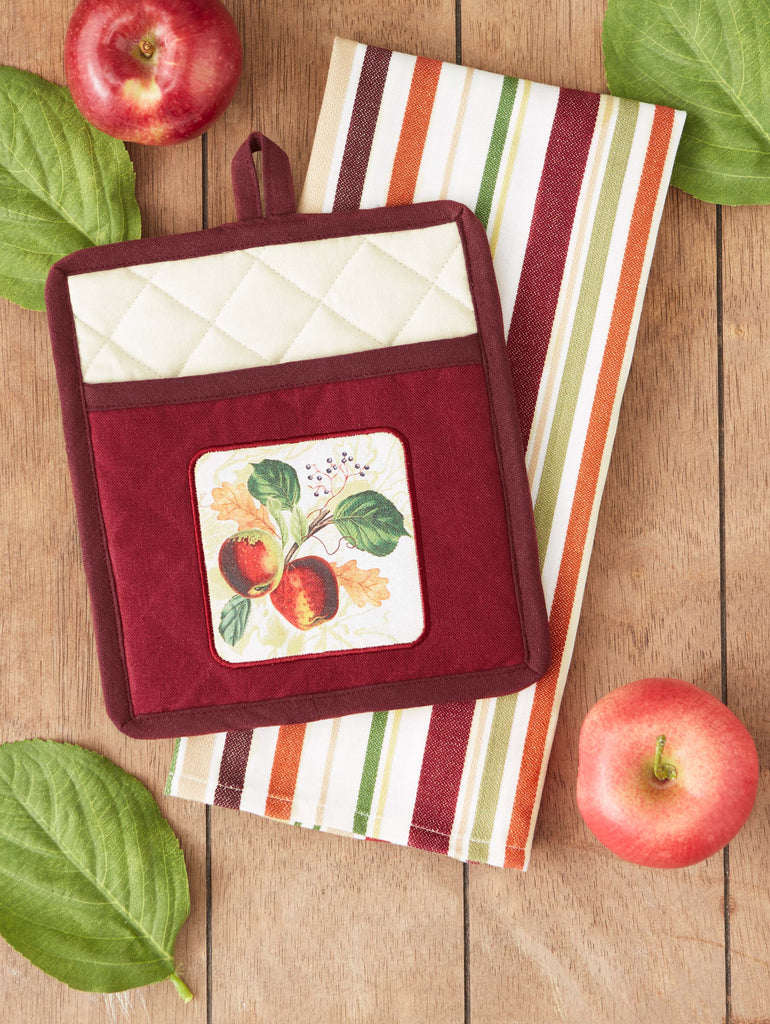 Apple Botanical Potholder Gift Set