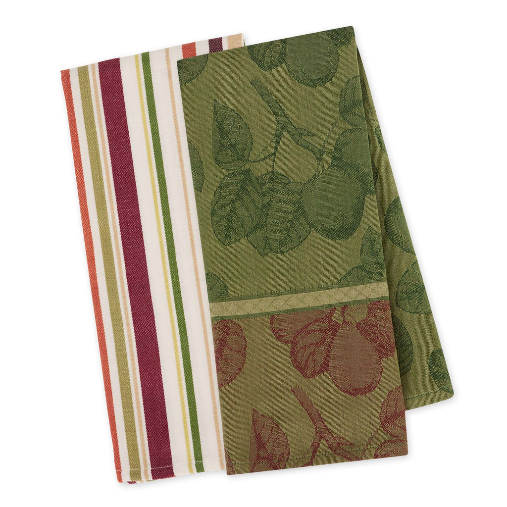 Orchard Fruits Jacquard Dishtowel Set of 2