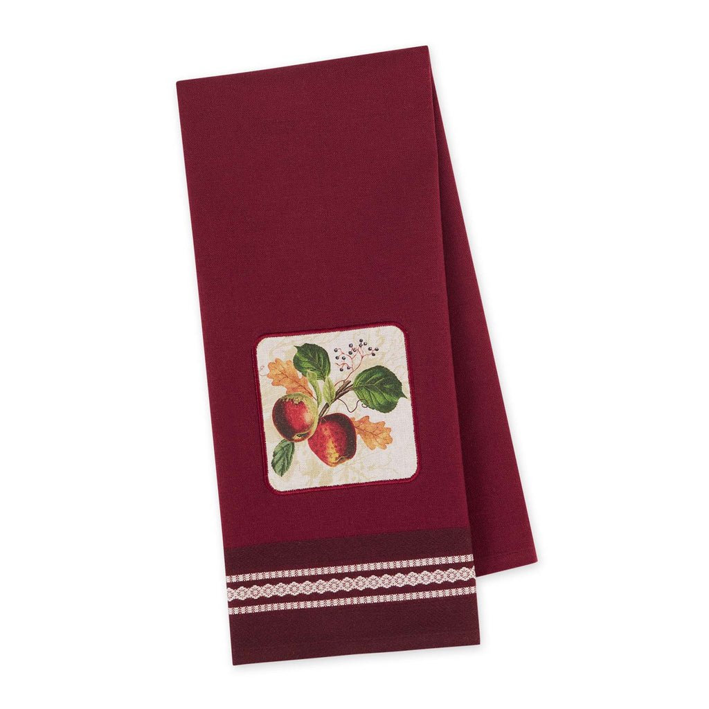 Apple Botanical Embellished Dishtowel