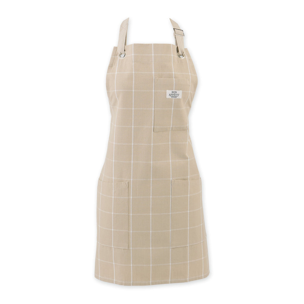 Feather Gray Windowpane Apron