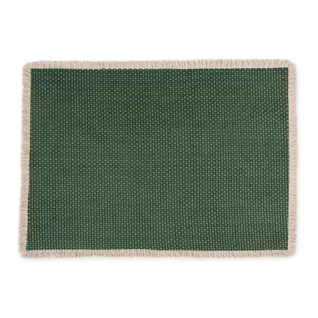 Weathered Green Basket Fringe Placemat