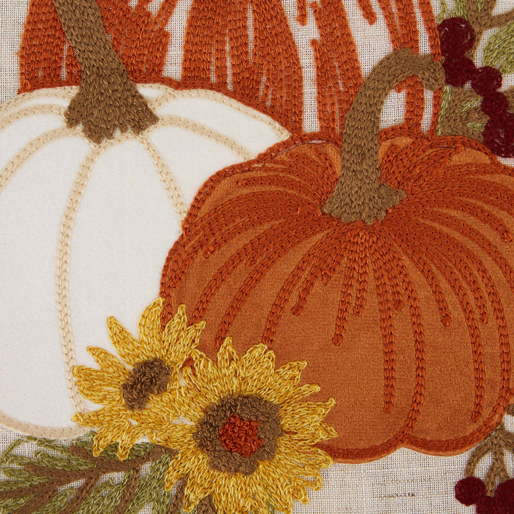 Pumpkin Harvest Embellished Table Runner 14 x70"