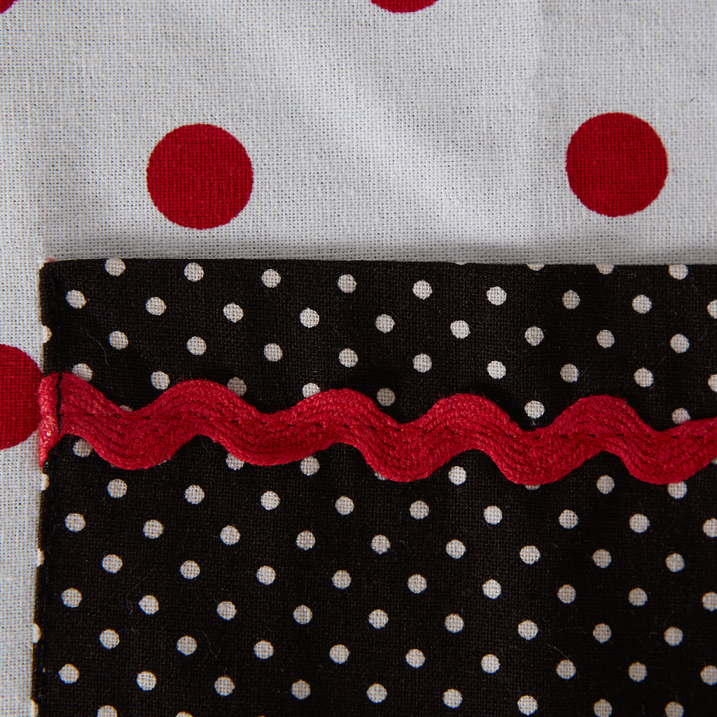 Black/Red Polka Dot Ruffle Ap