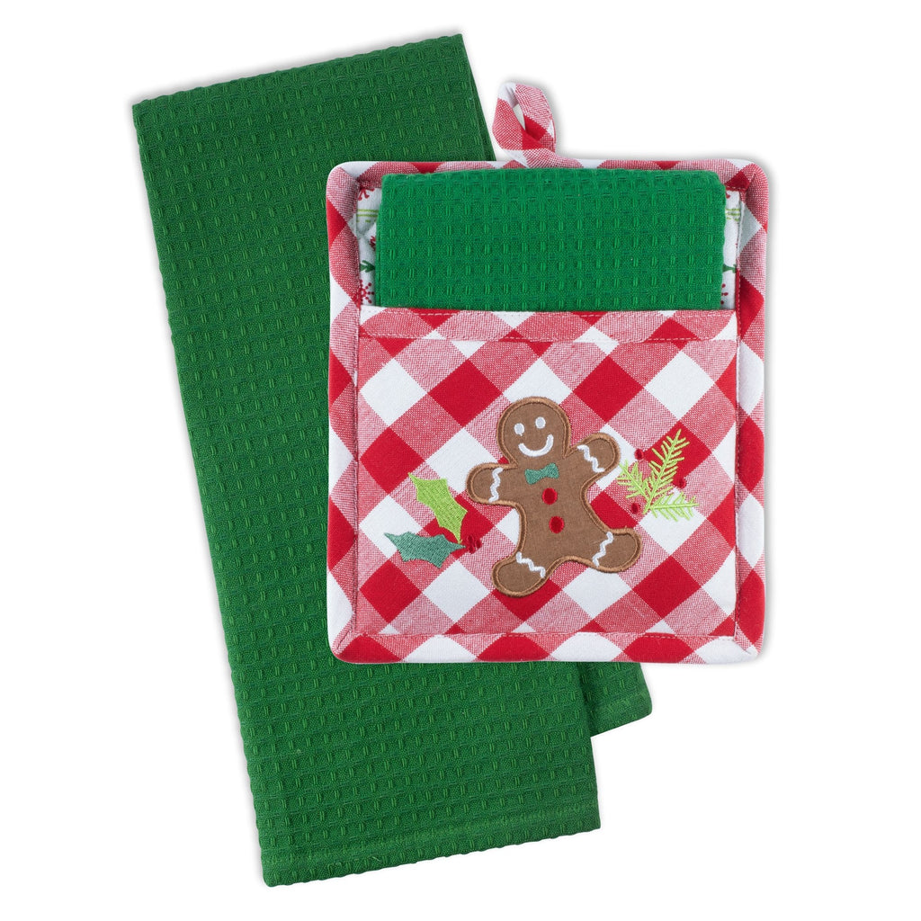 Gingerbread Man Potholder Gift Set