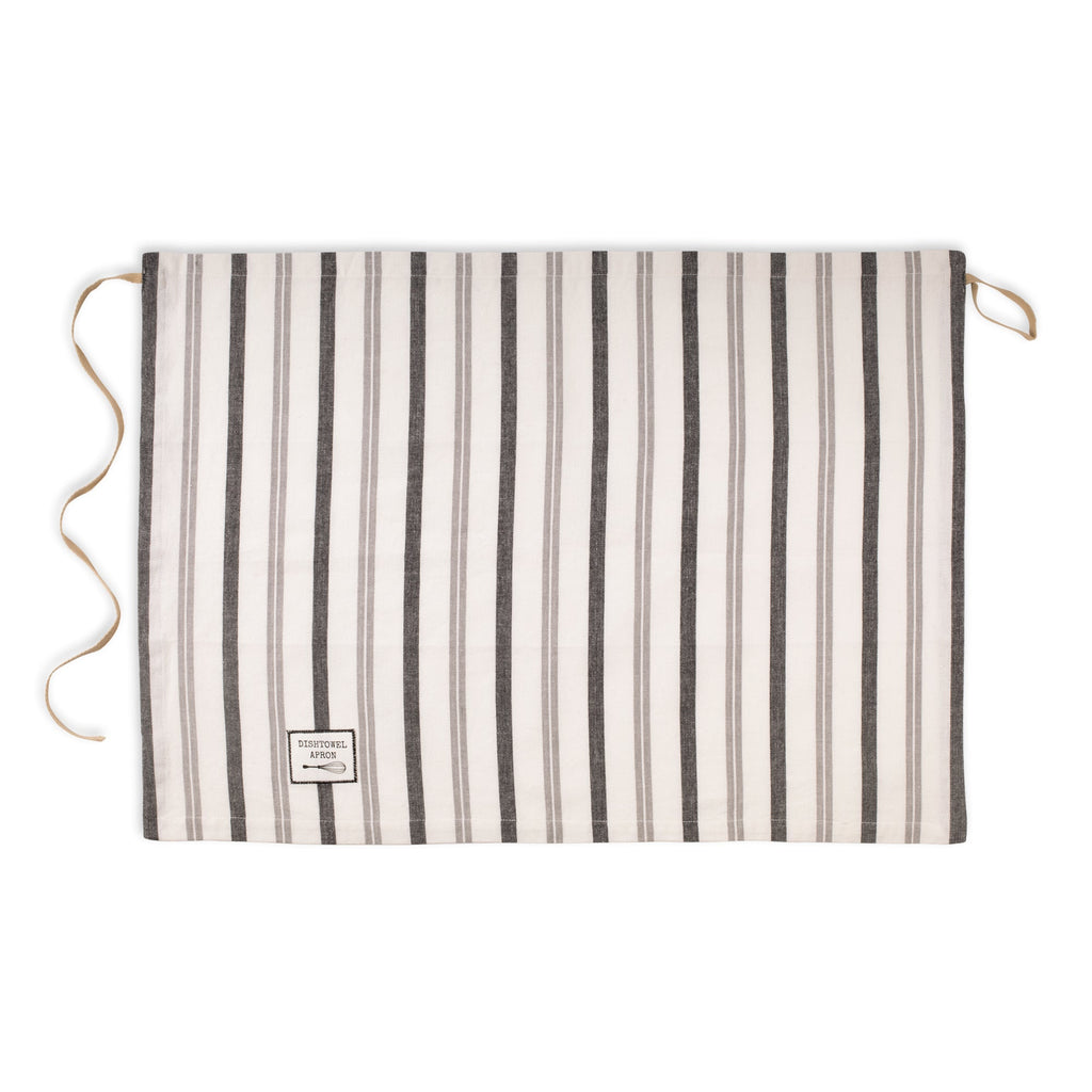 Dishtowel Apron - Gary & Black Kitchen Stripe