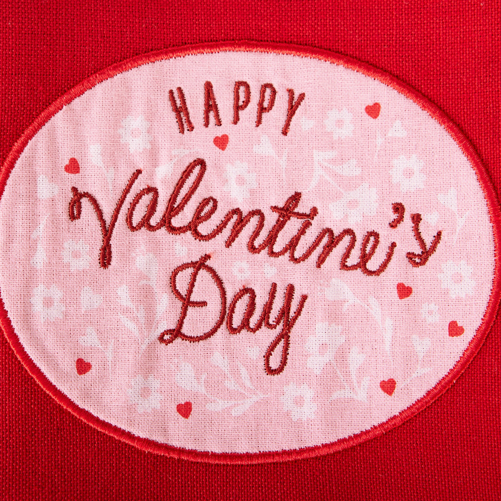 Happy Valentine's Day Embellished Dishtowel