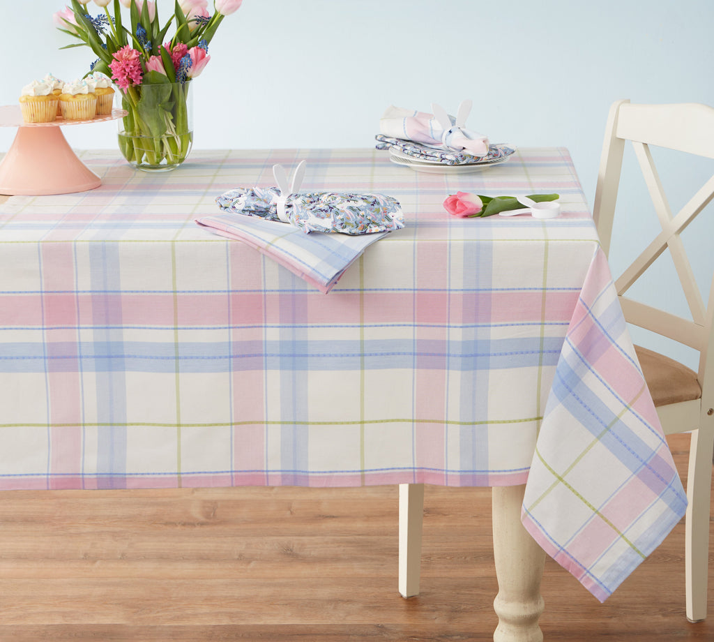 Oh Hoppy Day Plaid Tablecloth - 52x52