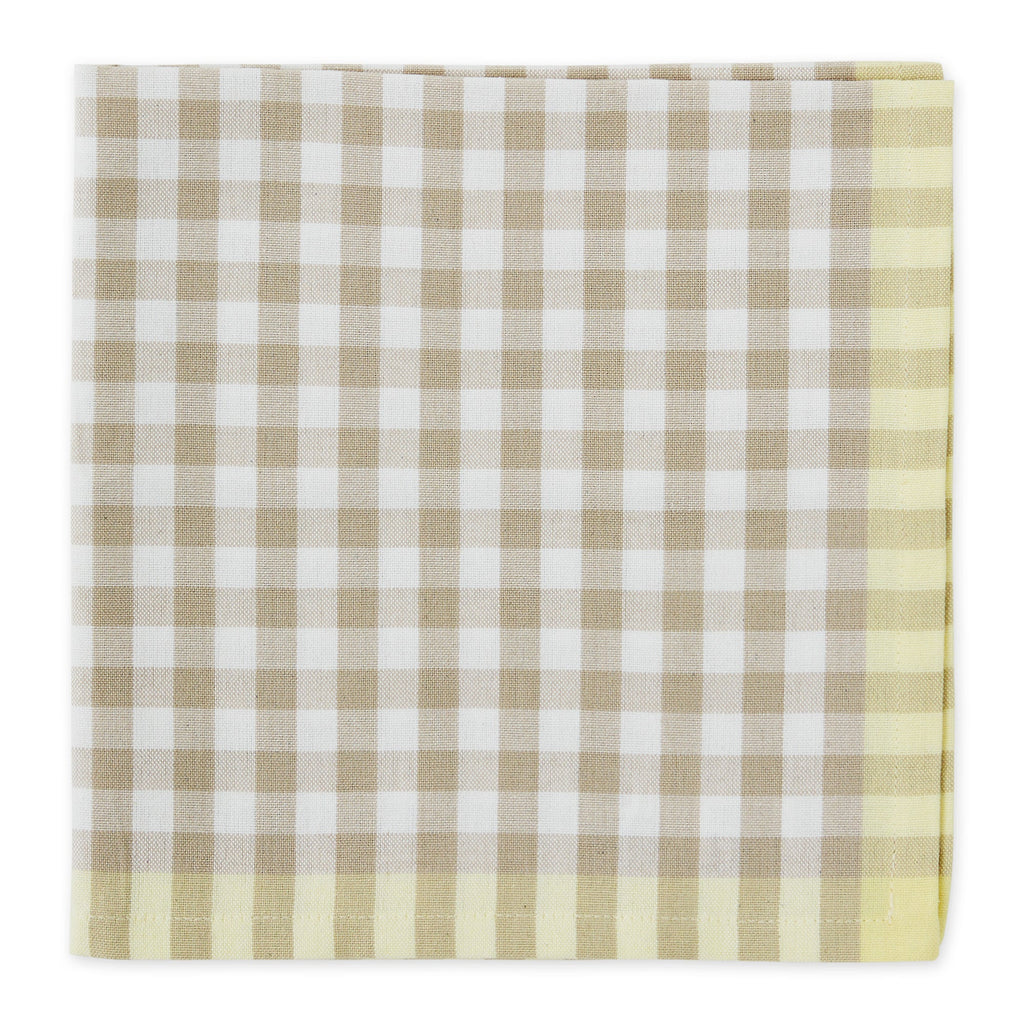 Silver Grey Contrast Gingham Napkin