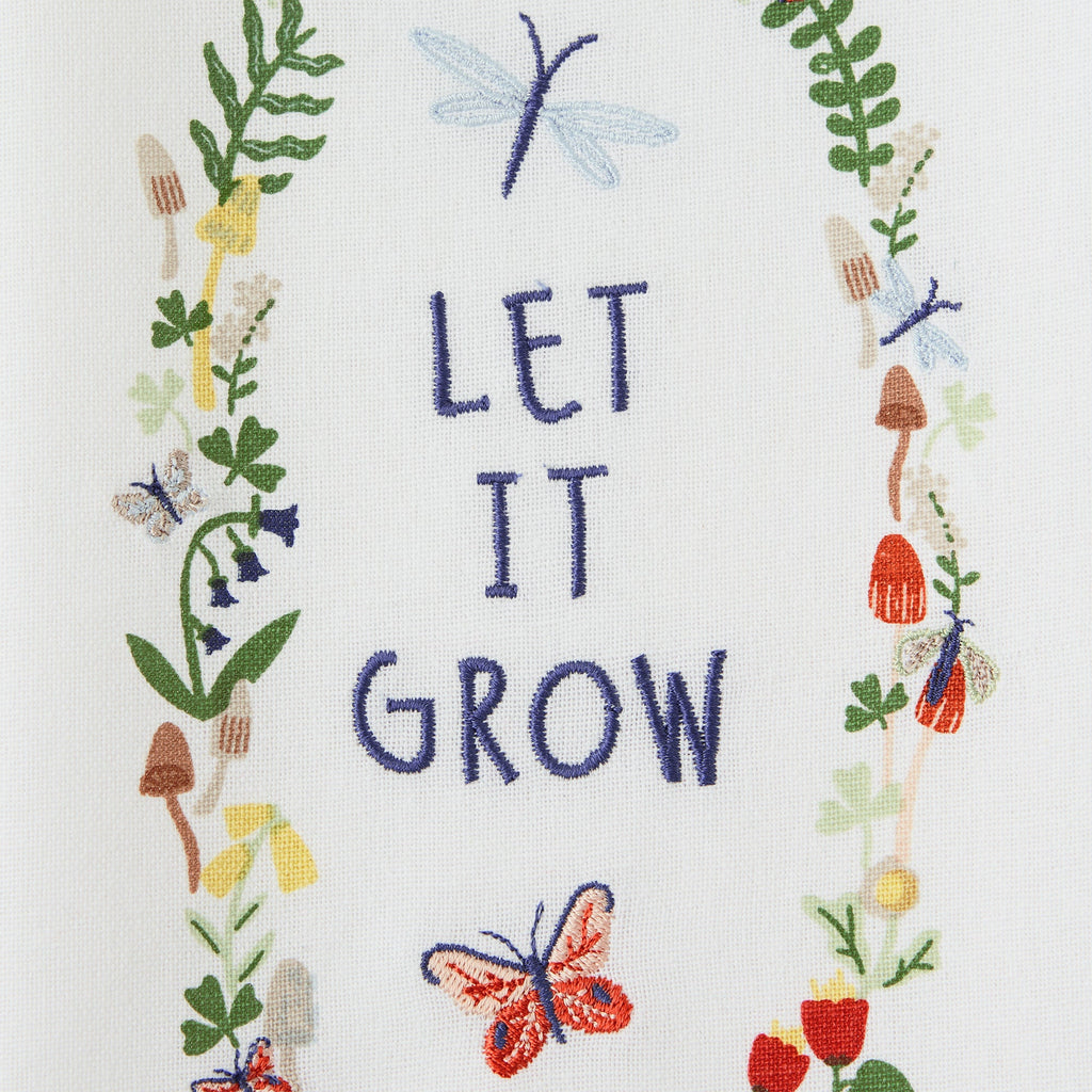 Let It Grow Embellished Dishtowel