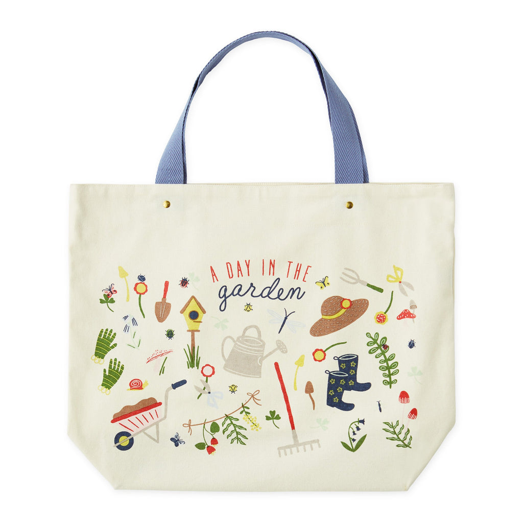 A Day In The Garden Printed Tote