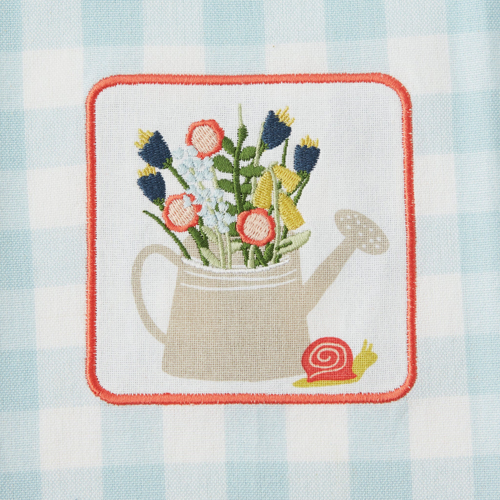 Watering Can Embellished Dishtowel