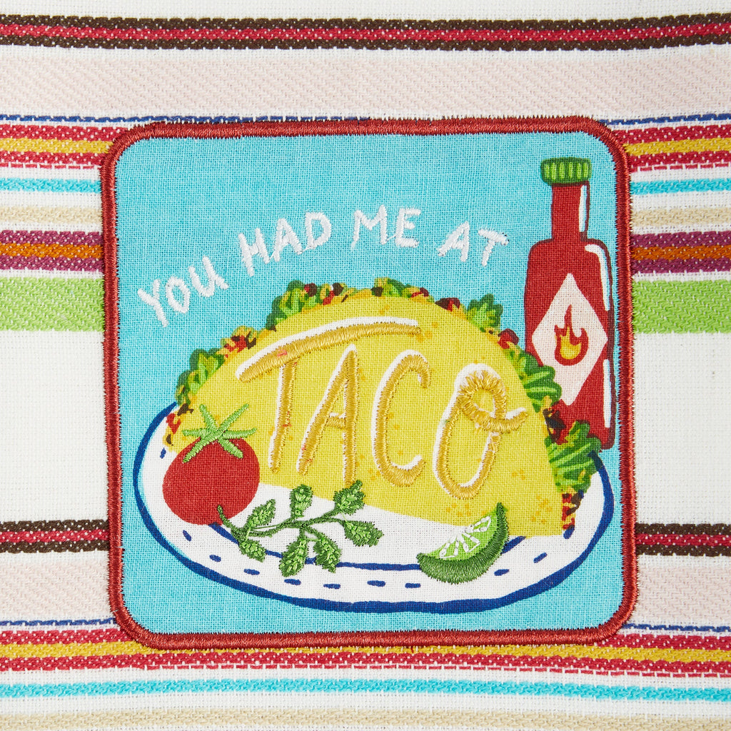 You Had Me At Taco Embellished Dishtowel