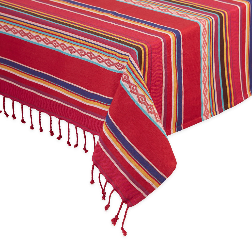 Baja Stripe Jacquard Tablecloth - 60 x 84"