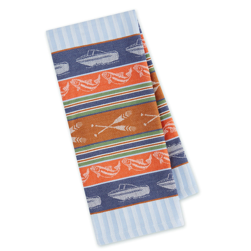 Lake Life Stripe Jacquard Dishtowel