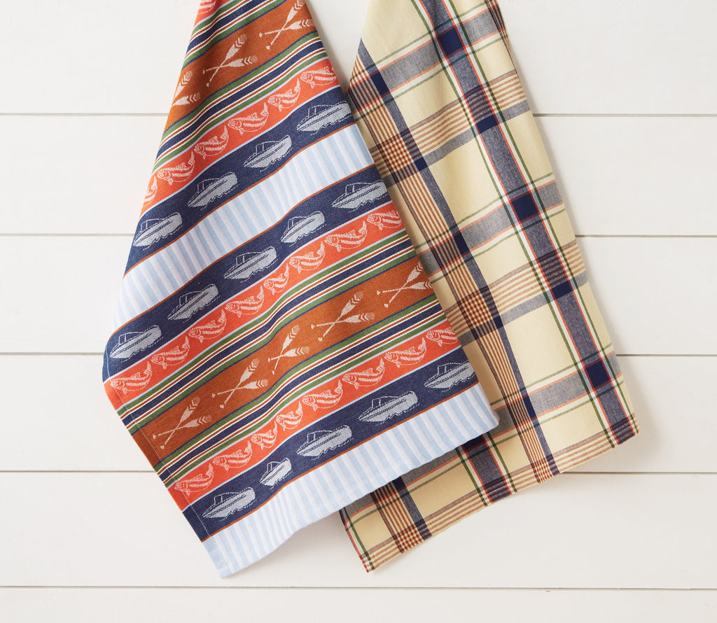 Lake Life Stripe Jacquard Dishtowel