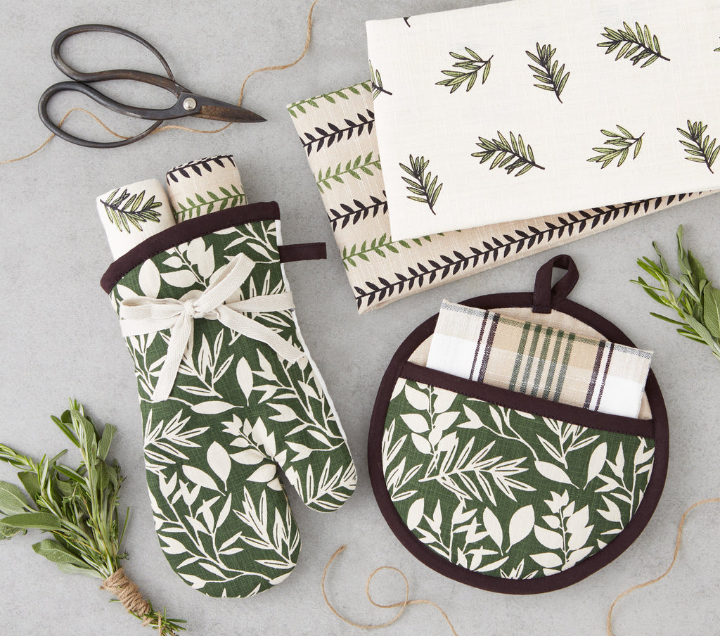 Garden Greens Printed Potholder Gift Set