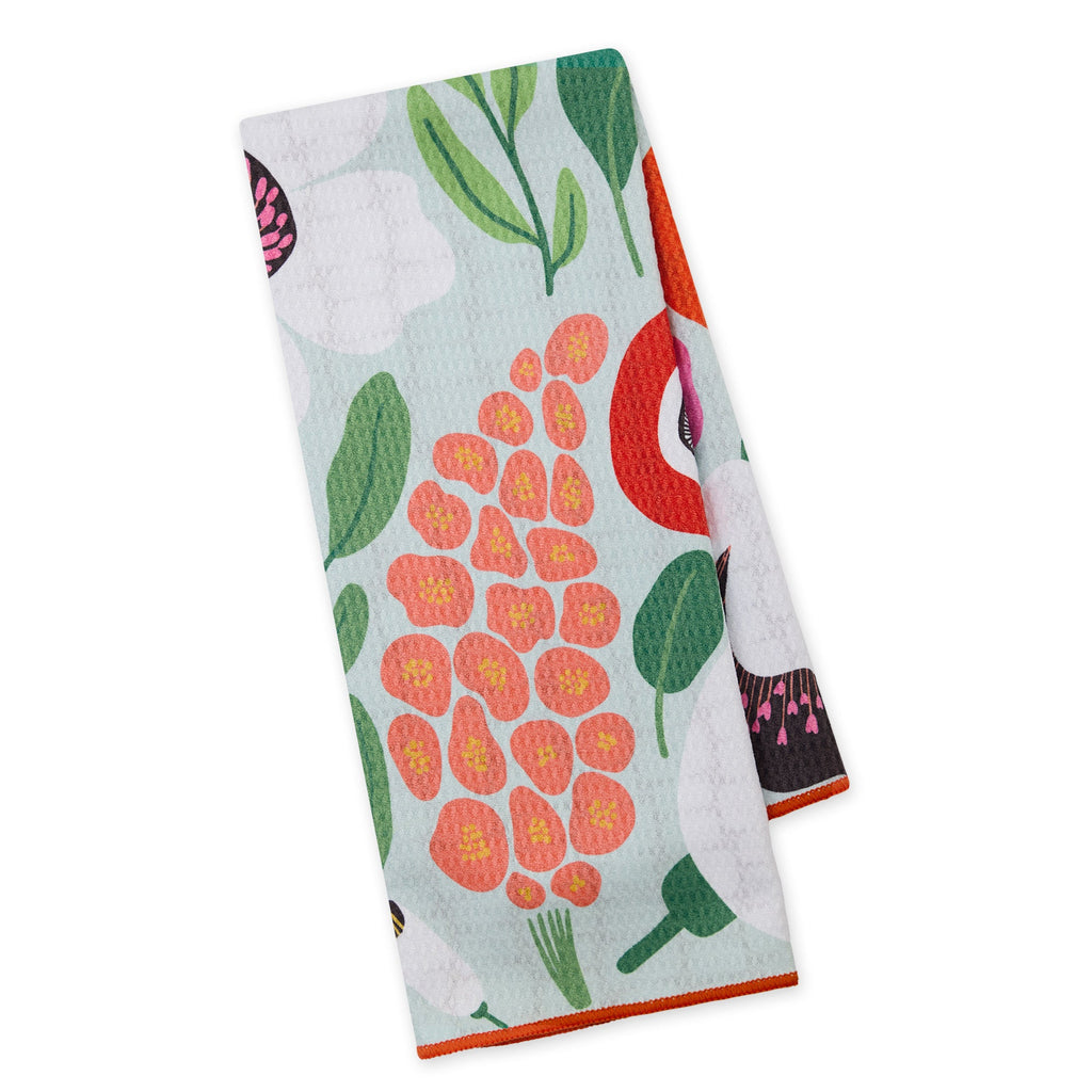 Bright Blooms Printed Microfiber Dishtowel