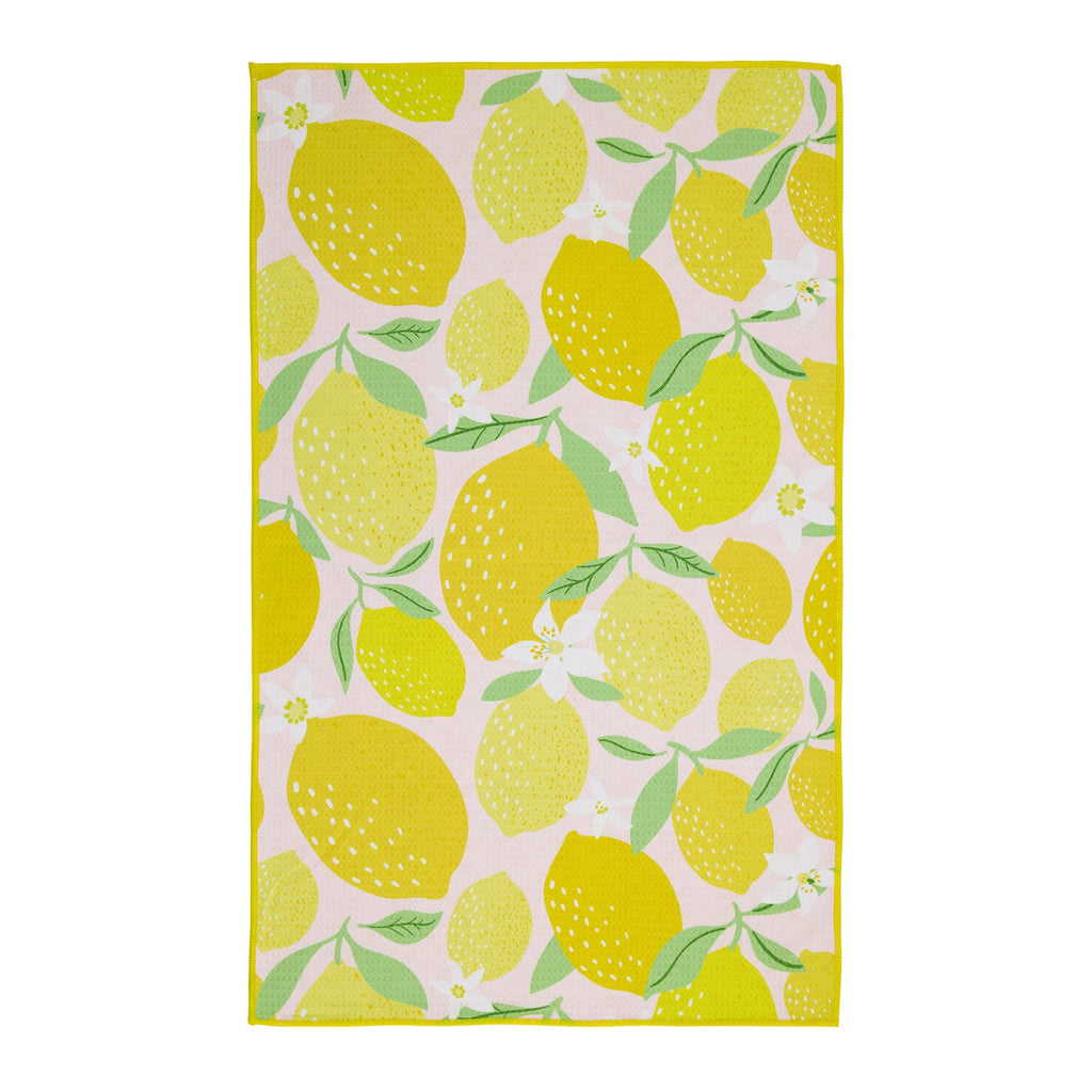 Lemon Squeeze Printed Microfiber Dishtowel