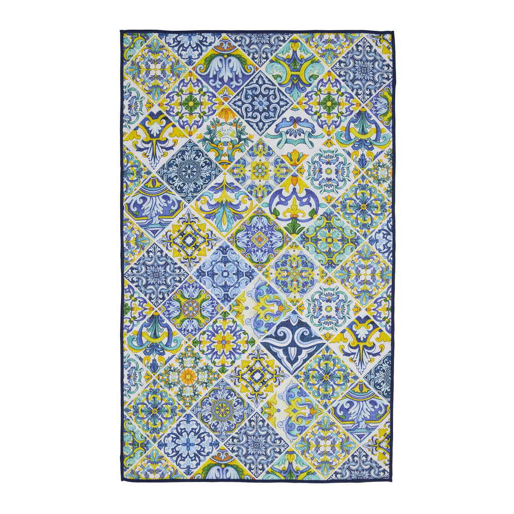 Lisbon Tiles Printed Microfiber Dishtowel