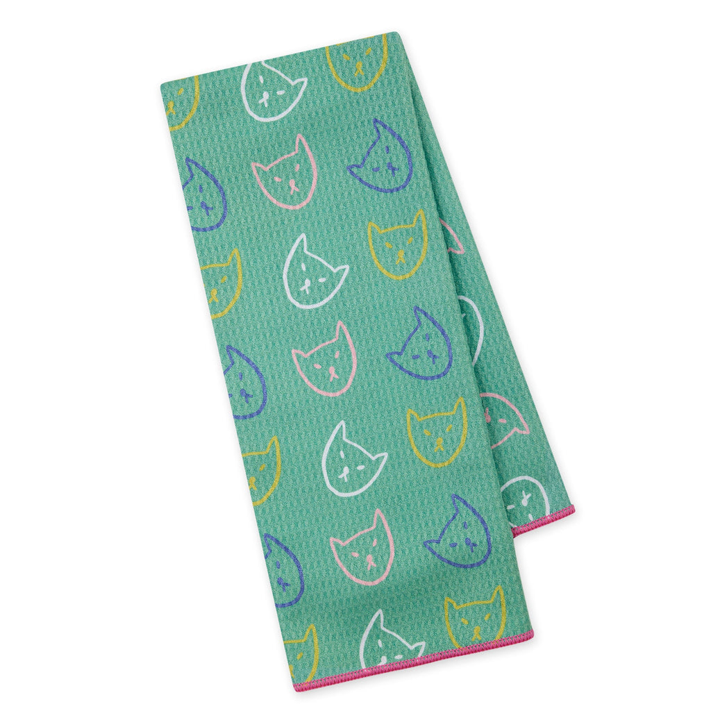 Meow Meow Printed Microfiber Dishtowel