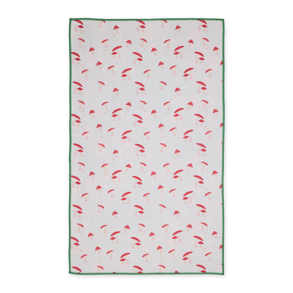 Mushroom Meadow Printed Microfiber Dishtowel