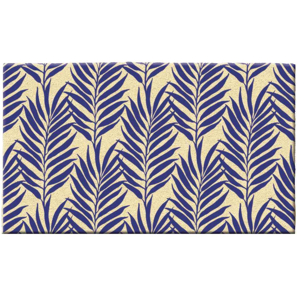 Blue Botanical Doormat