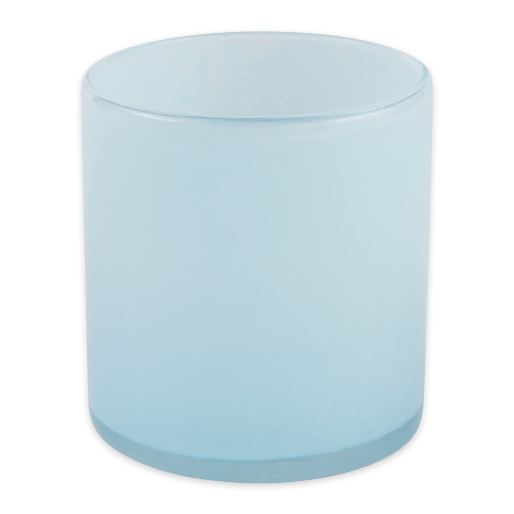 Ice Blue Glass Candleholder