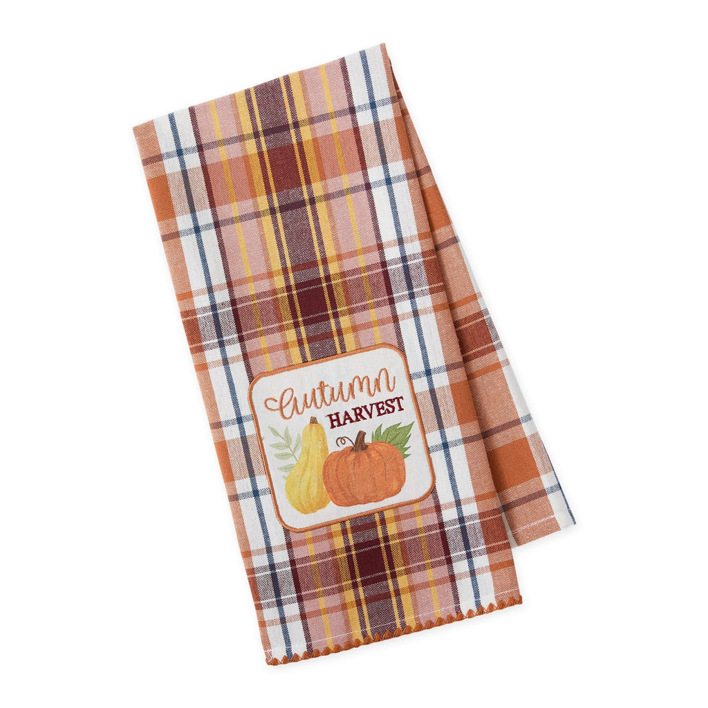 Autumn Harvest Embellished Dishtowel