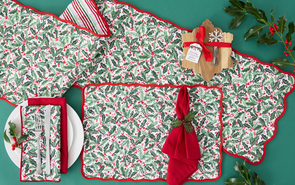 Holly Jolly Quilted Table Runner