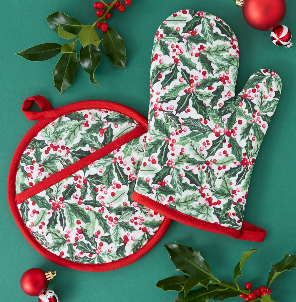 Holly Jolly Printed Oven Mitt