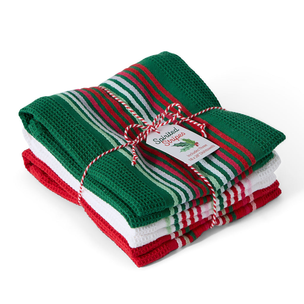 Spirited Stripes Heavyweight Essentials Dishtowel Set of 3