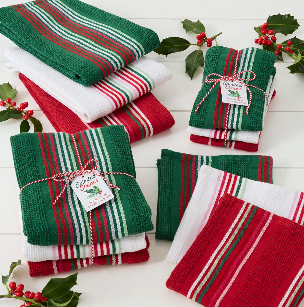 Spirited Stripes Heavyweight Essentials Dishcloth Set of 3