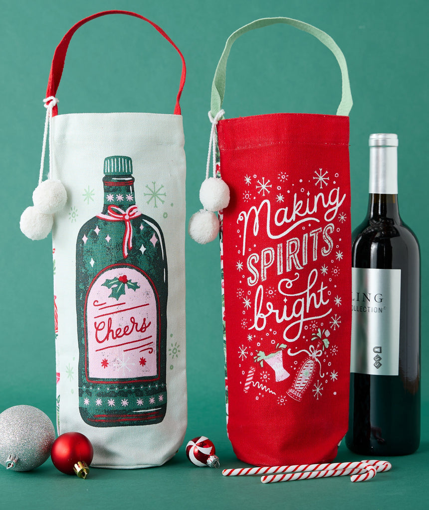 Holiday Cheers Wine Bag