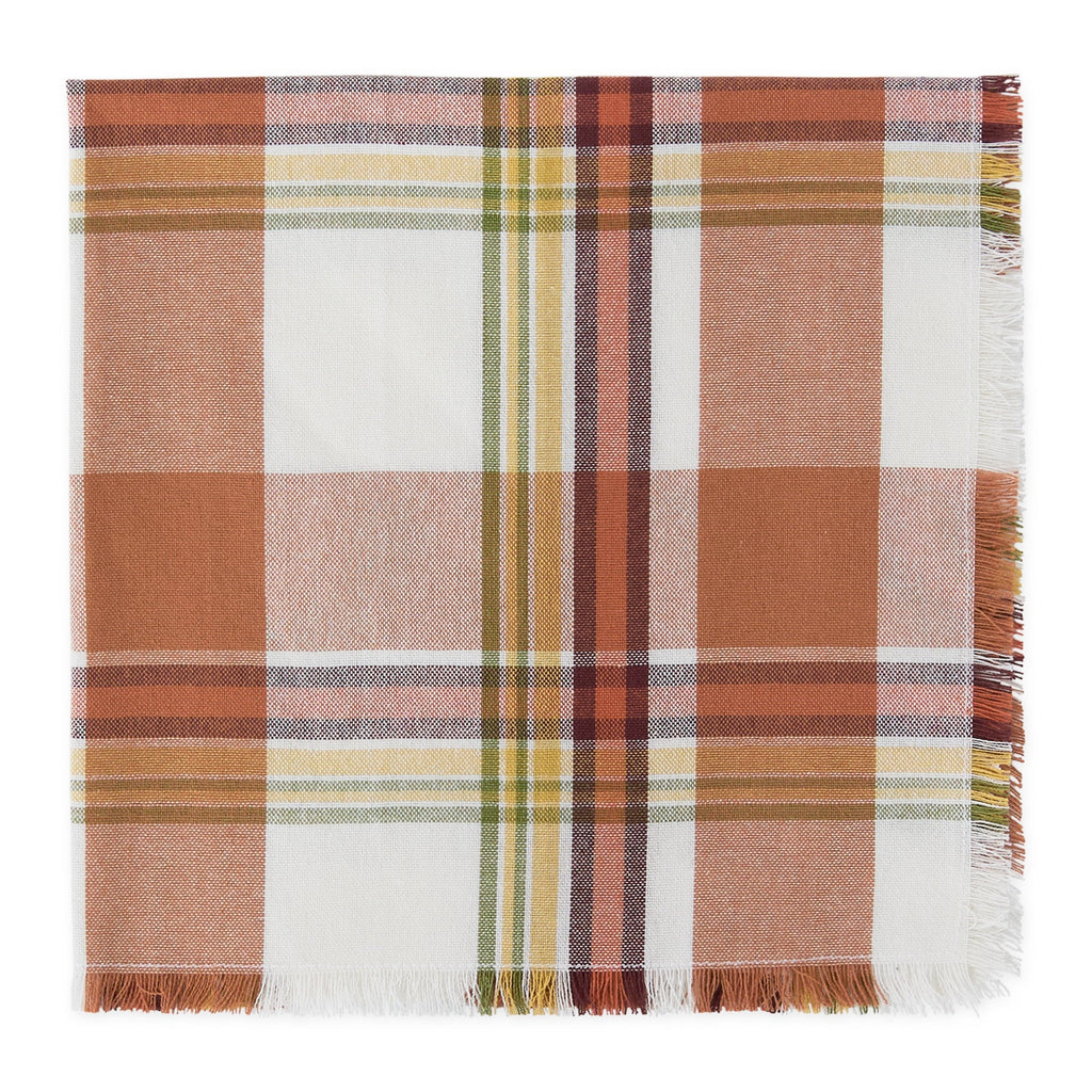 Autumn Leaves Plaid Napkin