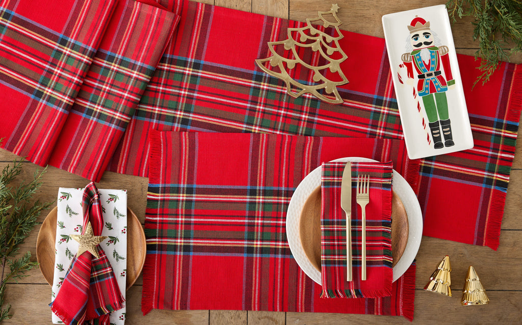 Tis the Season Plaid Napkin