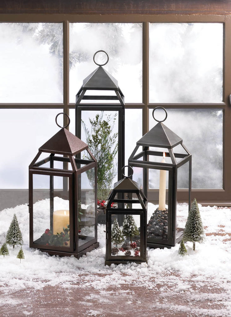 Rustic Silver Contemporary Lantern